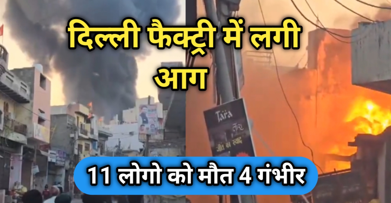 Delhi Fire दिल्ली में फैक्ट्री में भीषण आग 11 की मौत 4 गंभीर